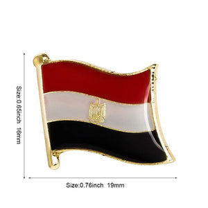 Egypt Flag Lapel Pin - Enamel Pin Flag