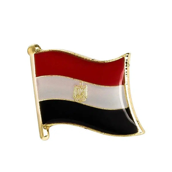 Egypt Flag Lapel Pin - Enamel Pin Flag