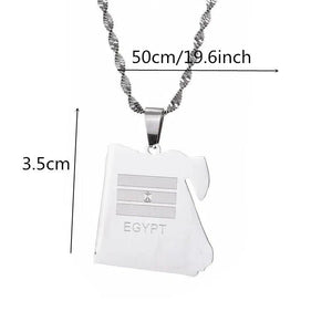 Egypt Flag Map Necklace