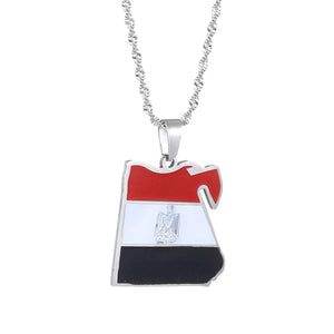 Egypt Flag Map Necklace