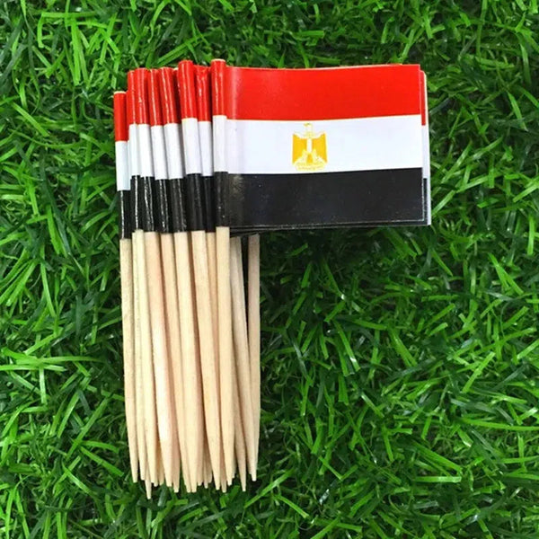 Egypt Flag Toothpicks - Cupcake Toppers (100Pcs)