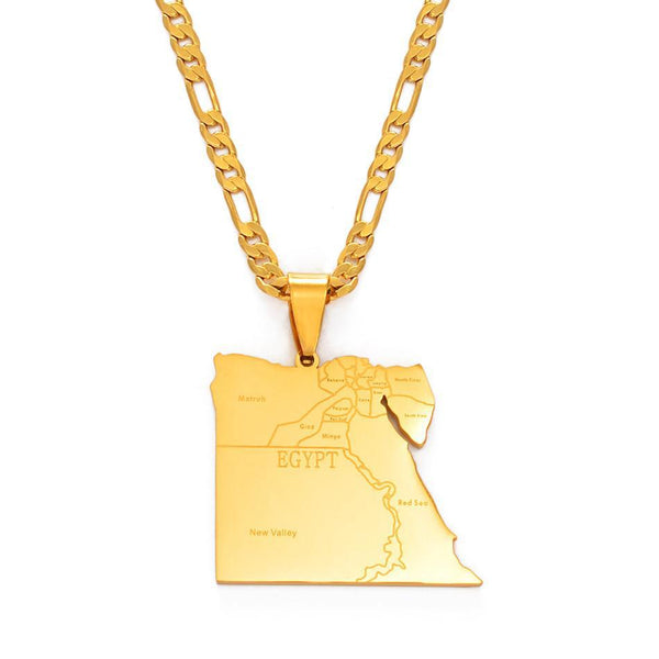 Egypt Map Necklace