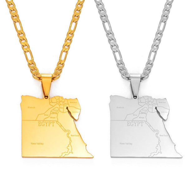 Egypt Map Necklace