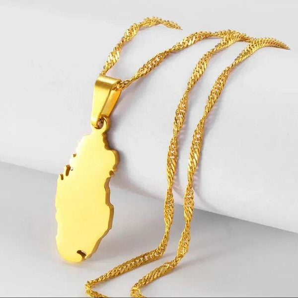 Egypt, Nepal, Sri Lanka, Saudi Arabia, Turkey, Yemen, Qatar Map Necklaces