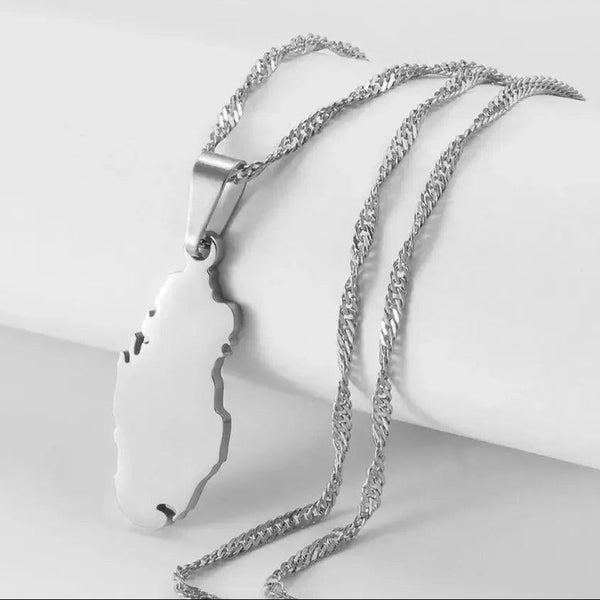 Egypt, Nepal, Sri Lanka, Saudi Arabia, Turkey, Yemen, Qatar Map Necklaces