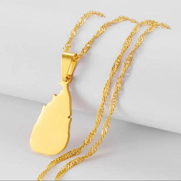 Egypt, Nepal, Sri Lanka, Saudi Arabia, Turkey, Yemen, Qatar Map Necklaces