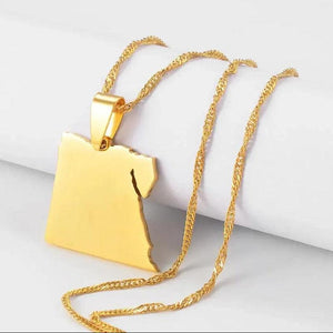 Egypt, Nepal, Sri Lanka, Saudi Arabia, Turkey, Yemen, Qatar Map Necklaces