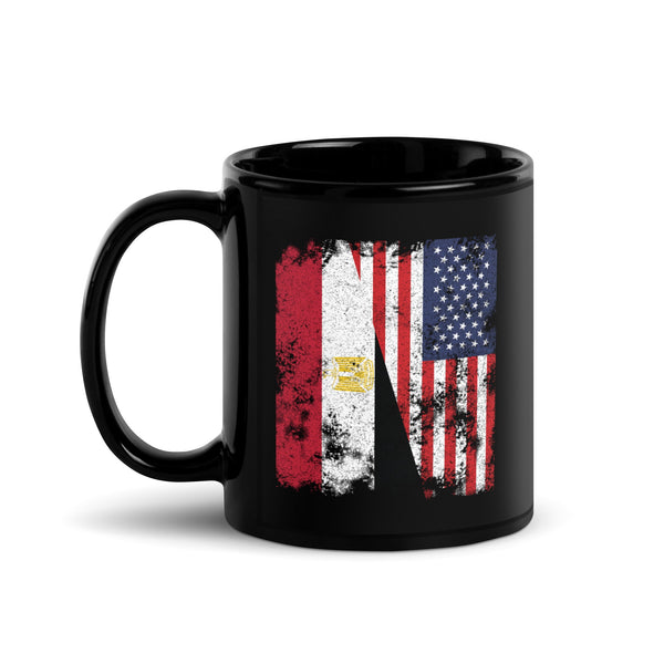 Egypt USA Flag - Half American Mug