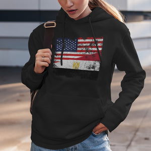 Egypt USA Flag Hoodie