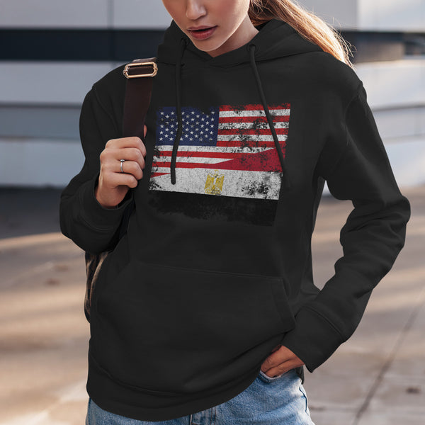 Egypt USA Flag Hoodie