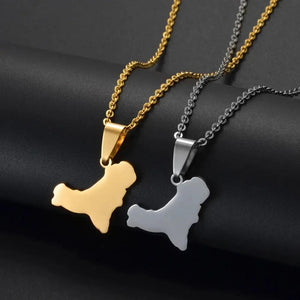 El Hierro Map Necklace