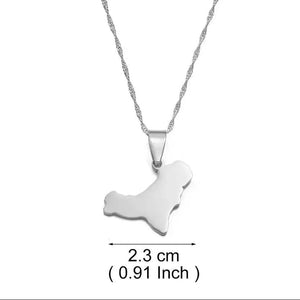El Hierro Map Necklace