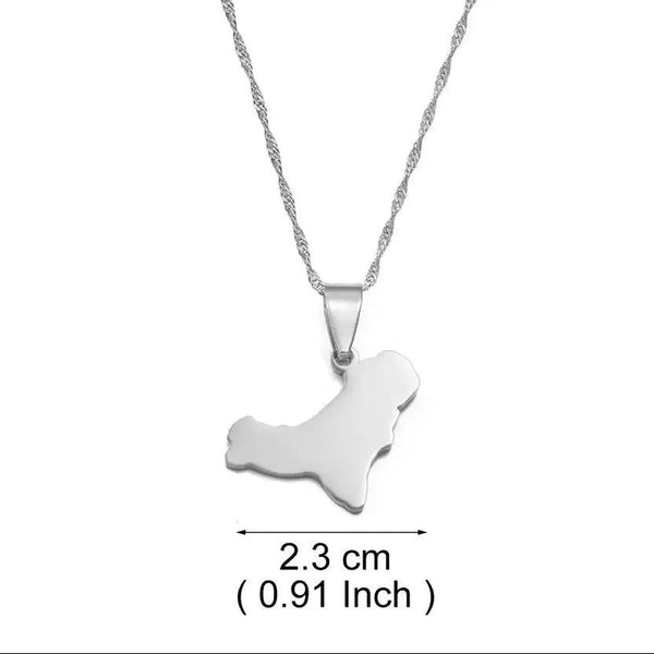 El Hierro Map Necklace
