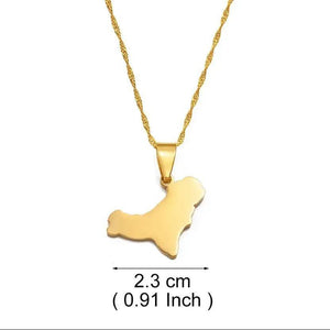El Hierro Map Necklace