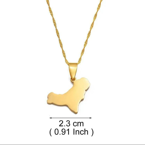 El Hierro Map Necklace