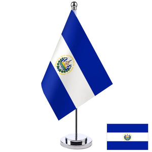 El Salvador Desk Flag - Small Office Table Flag