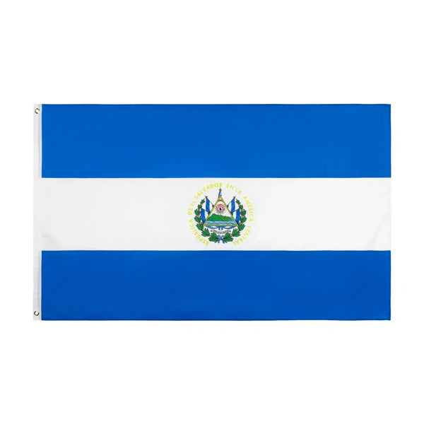 El Salvador Flag - 90x150cm(3x5ft) - 60x90cm(2x3ft)