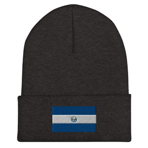 El Salvador Flag Beanie - Embroidered Winter Hat