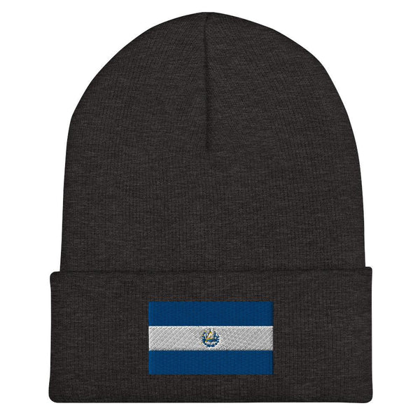 El Salvador Flag Beanie - Embroidered Winter Hat