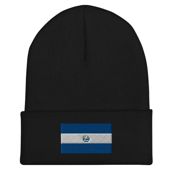 El Salvador Flag Beanie - Embroidered Winter Hat