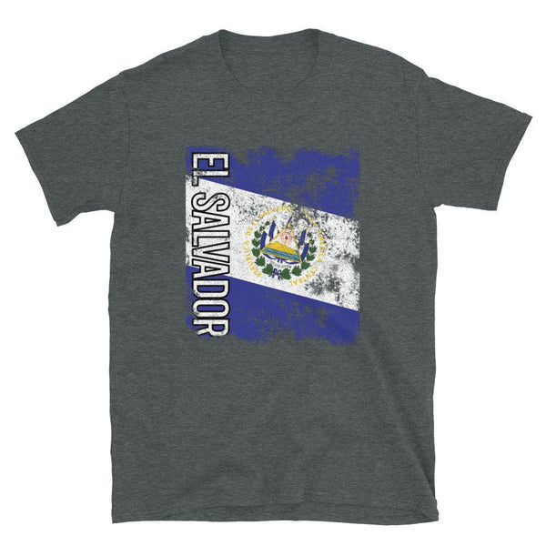 El Salvador Flag Distressed T-Shirt