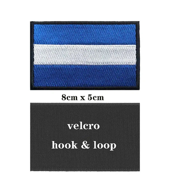 El Salvador Flag Patch - Iron On/Hook & Loop Patch