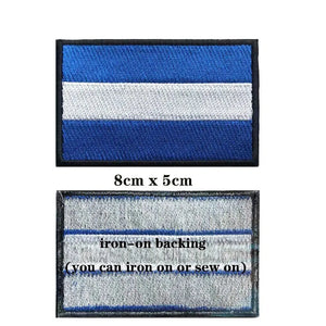 El Salvador Flag Patch - Iron On/Hook & Loop Patch