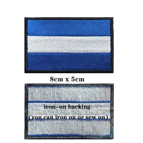 El Salvador Flag Patch - Iron On/Hook & Loop Patch