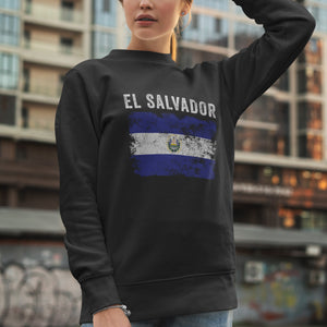 El Salvador Flag Vintage Salvadoran Flag Sweatshirt