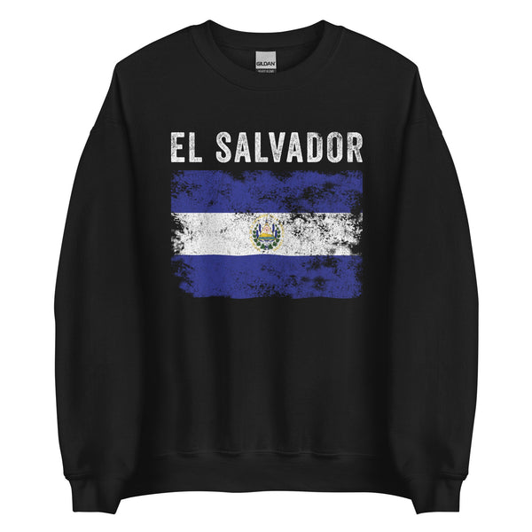 El Salvador Flag Vintage Salvadoran Flag Sweatshirt
