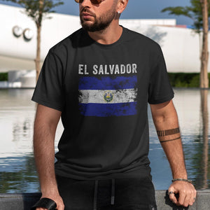 El Salvador Flag Vintage Salvadoran Flag T-Shirt