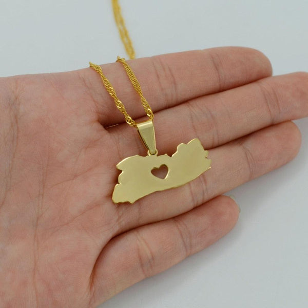 El Salvador Map Necklace