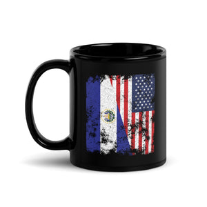 El Salvador USA Flag - Half American Mug