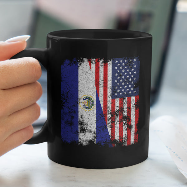El Salvador USA Flag - Half American Mug