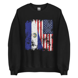 El Salvador USA Flag - Half American Sweatshirt