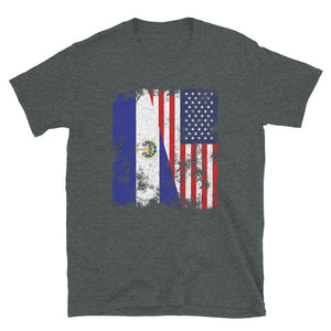 El Salvador USA Flag - Half American T-Shirt