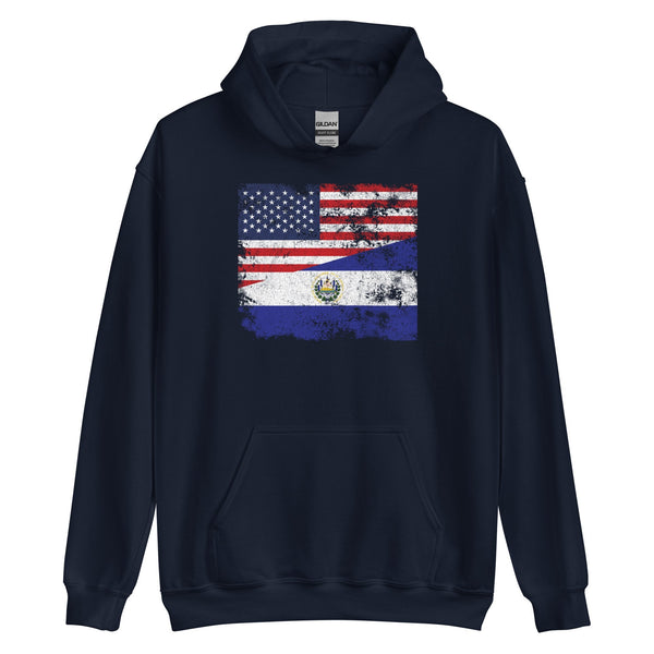 El Salvador USA Flag Hoodie