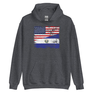 El Salvador USA Flag Hoodie