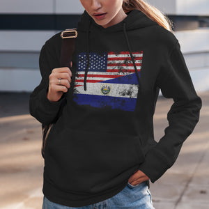 El Salvador USA Flag Hoodie