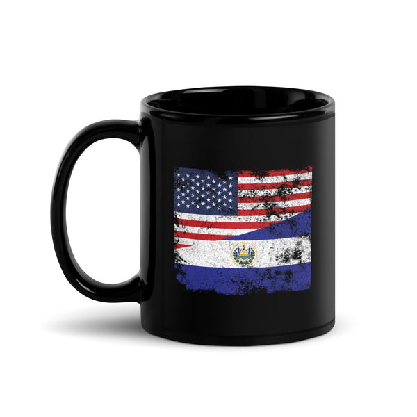 El Salvador USA Flag Mug