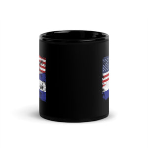 El Salvador USA Flag Mug