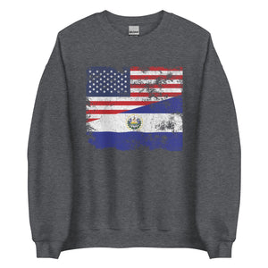 El Salvador USA Flag Sweatshirt