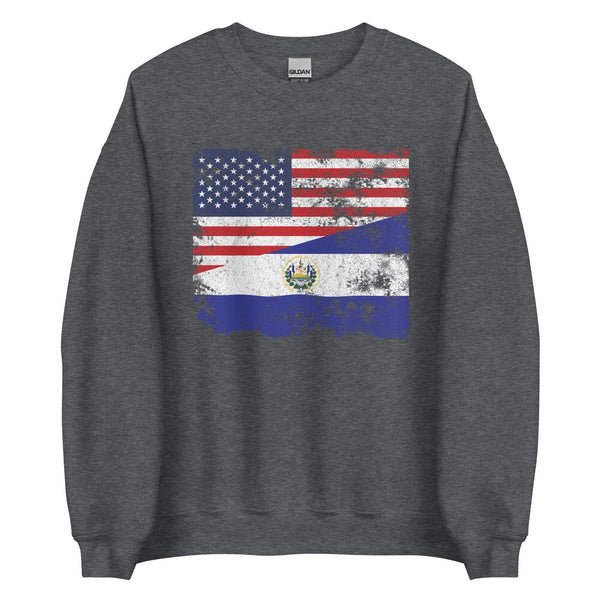 El Salvador USA Flag Sweatshirt