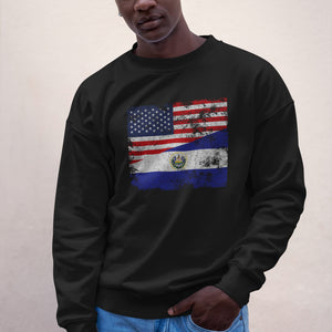 El Salvador USA Flag Sweatshirt