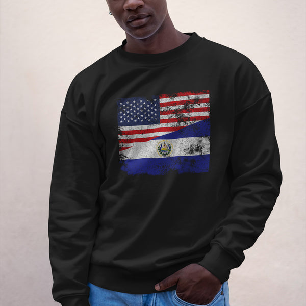 El Salvador USA Flag Sweatshirt