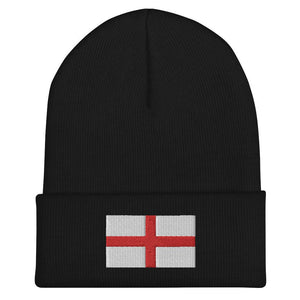 England Flag Beanie - Embroidered Winter Hat