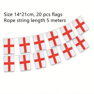 England Flag Bunting Banner - 20Pcs