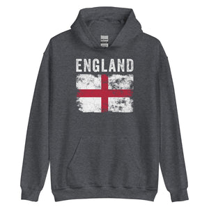 England Flag Distressed - English Flag Hoodie