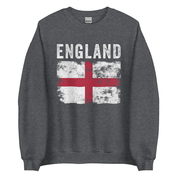 England Flag Distressed - English Flag Sweatshirt