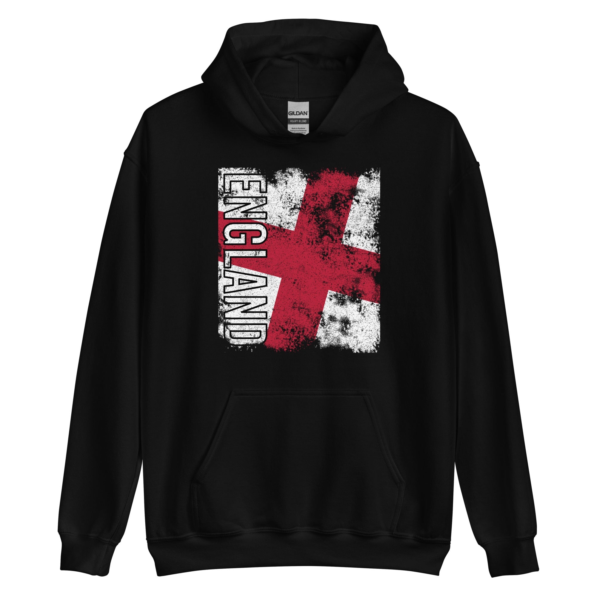 England Flag - Distressed Flag Hoodie